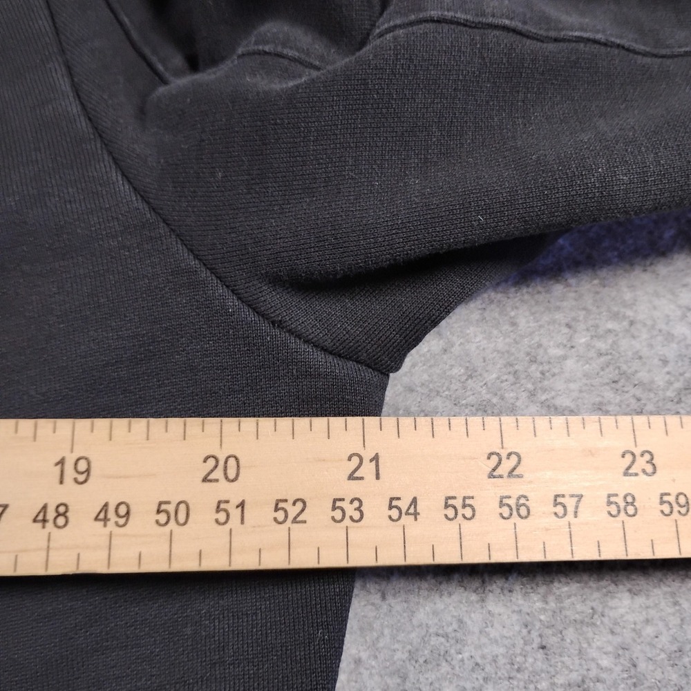 Helmut Lang Mens Black High Neck Double Zip Hooded Pullover Sweatshirt Large - Picture 7 of 11